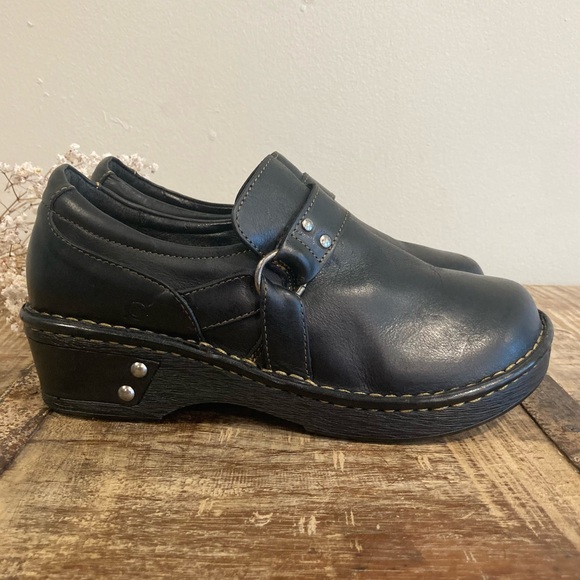 Born Shoes - Born Women's Cora Slip On Black Clogs 8 M